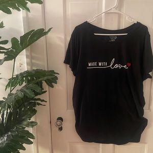 Black Maternity graphic tee
